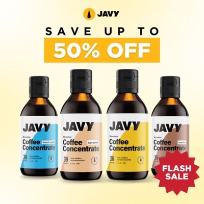 seasonal holiday ad template — Javy Coffee