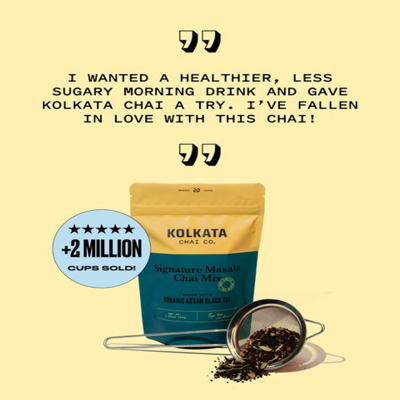 endorsement testimonial ad template — Kolkata Chai Co