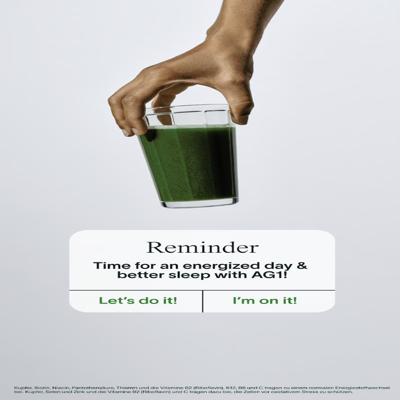 organic style social ad template — AG1 by Athletic Greens