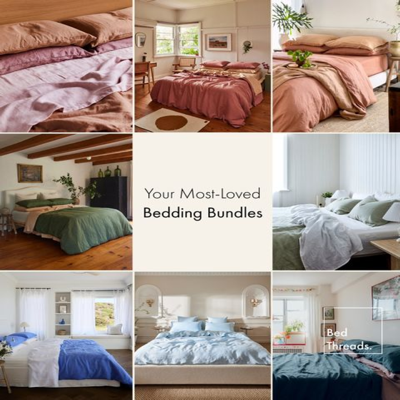 lifestyle collage ad template — Bed Threads