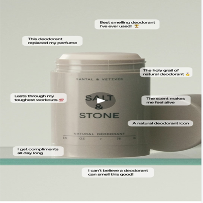 customer quote testimonial ad template — Salt & Stone