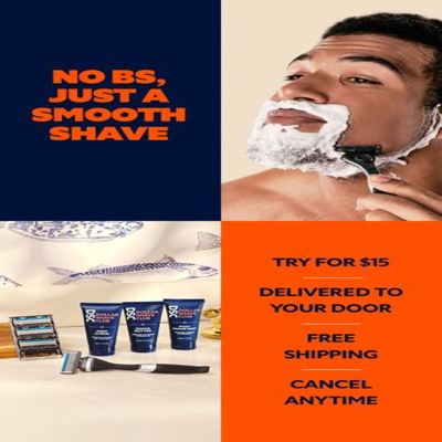 lifestyle collage ad template — Dollar Shave Club