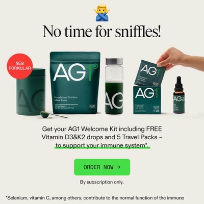 sale offer ad template — AG1 by Athletic Greens